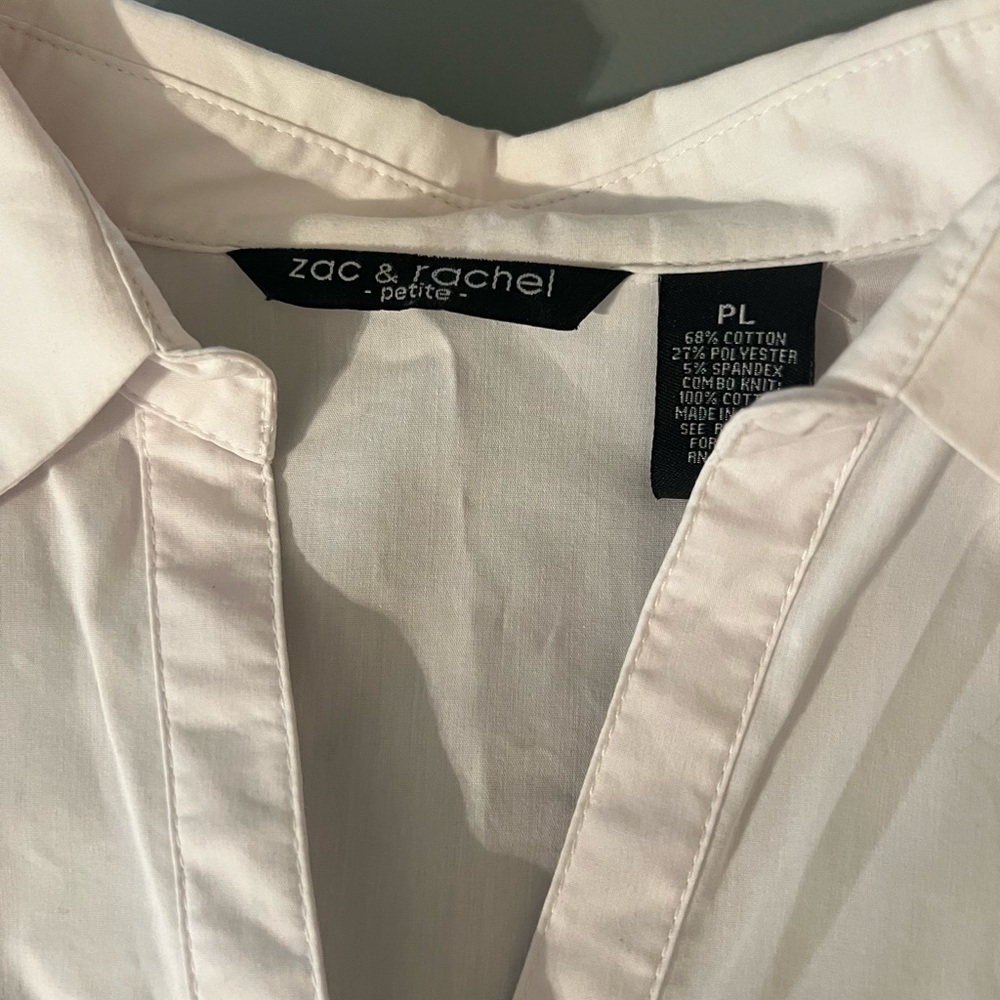 Zac & Rachel White Fitted Button Down Shirt - Picture 2 of 5